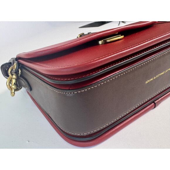 Coach Rogue Top Handle Bag in Brick Red With Card case and charm - Picture 10 of 15